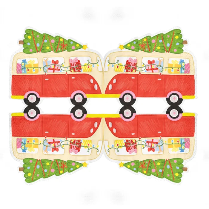 Serwetki Auto z Choinką – 10 szt. 33 × 27,6 cm - Napkins