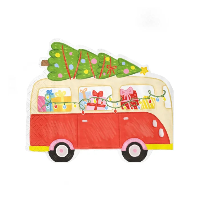 Serwetki Auto z Choinką – 10 szt. 33 × 27,6 cm - Napkins