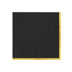 Serwetki czarno złote – 10 szt. 33 × 33 cm - Napkins
