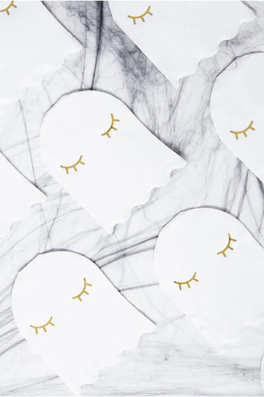 Serwetki Duch – Białe ze złotym nadrukiem – 11 × 14 cm – 20 sztuk - Napkins