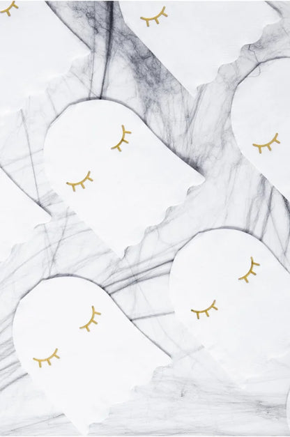 Serwetki Duch – Białe ze złotym nadrukiem – 11 × 14 cm – 20 sztuk - Napkins