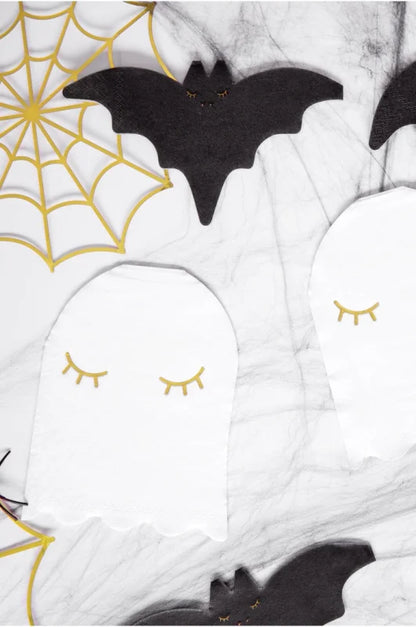 Serwetki Duch – Białe ze złotym nadrukiem – 11 × 14 cm – 20 sztuk - Napkins