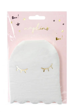 Serwetki Duch – Białe ze złotym nadrukiem – 11 × 14 cm – 20 sztuk - Napkins