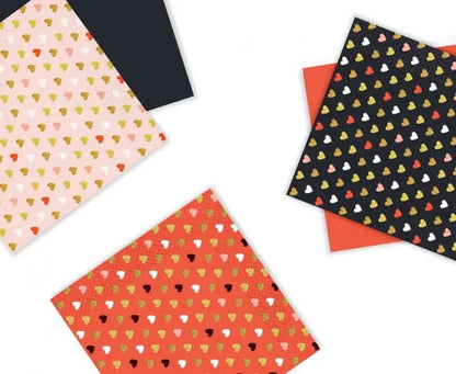 Serwetki Kolekcja XOXO – różowe | 33 × 33 cm | 20 szt. - Napkins