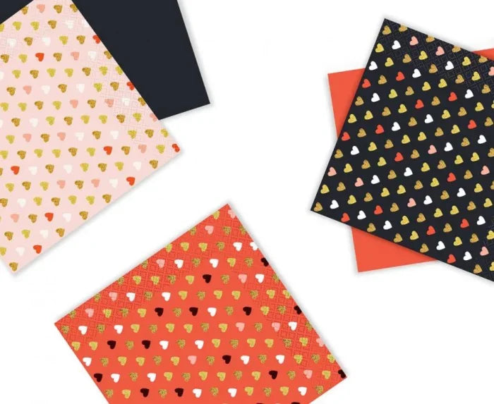 Serwetki Kolekcja XOXO – różowe | 33 × 33 cm | 20 szt. - Napkins