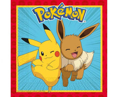 Serwetki papierowe Pokemon – Pikachu & Eevee – 33 × 33 cm – 20 szt. - Napkins