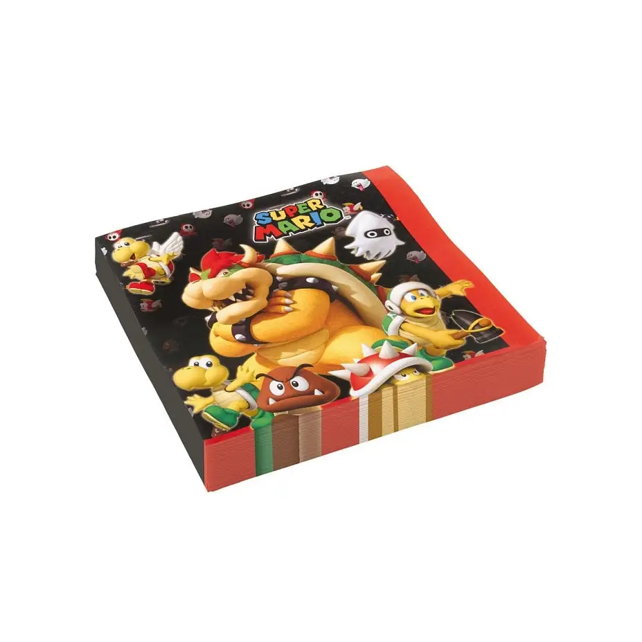 Serwetki papierowe Super Mario – 20 sztuk, 33 x 33 cm