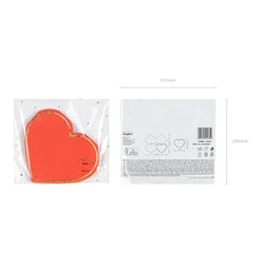 Serwetki Serce, czerwony, 14.3x12.5 cm