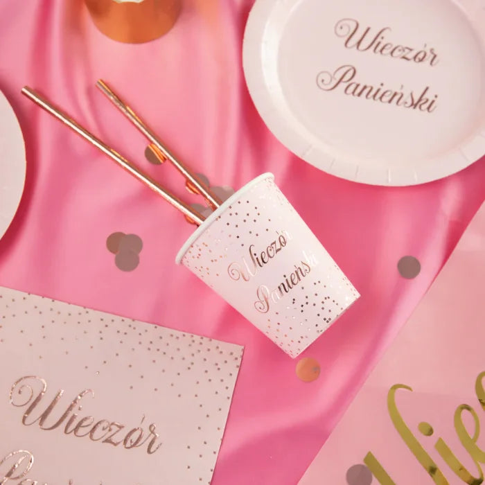 Serwetki Wieczór Panieński – pudrowy róż 33 × 33 cm 10 szt. - Napkins