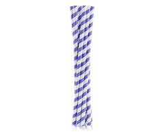 Słomki papierowe SHAKE – fioletowe paski 8 x 252 mm – 10 szt.