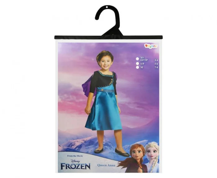 Strój Anna Frozen 2 – Kraina Lodu dla Dziewczynki Rozmiar M (7-8 lat) 120/130cm