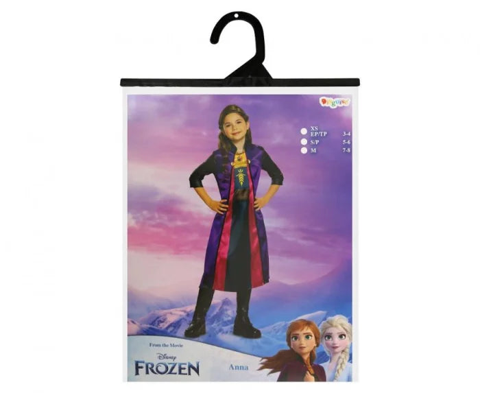 Strój Anna Frozen 2 – Kraina Lodu dla Dziewczynki Rozmiar M (7-8 lat) 120/130cm