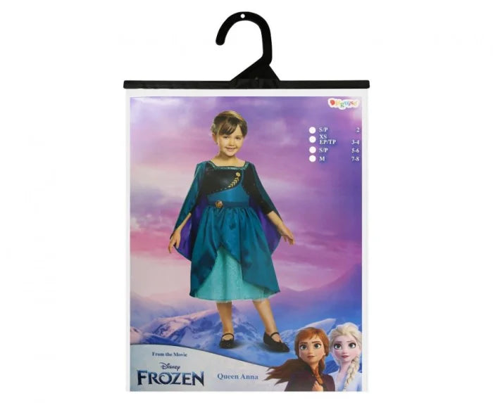 Strój Anna Frozen 2 – Kraina Lodu dla Dziewczynki Rozmiar S (5-6 lat) 109/123 cm