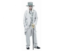 Strój dla dorosłych Upiorny Pan Młody – płaszcz kamizelka spodnie i kapelusz rozm. 52 56 (M L) - Costumes