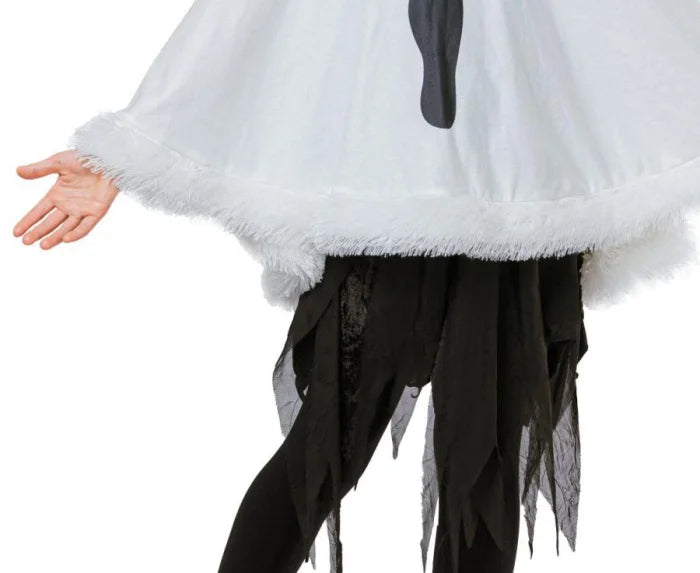 Strój duszka dla dzieci – białe ponczo z kapturem uniwersalne - Costumes