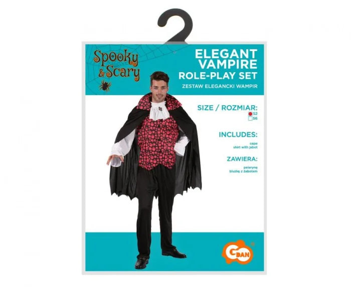 Strój elegancki wampir dla dorosłych – rozmiar 52–56 (M/L) - Costumes