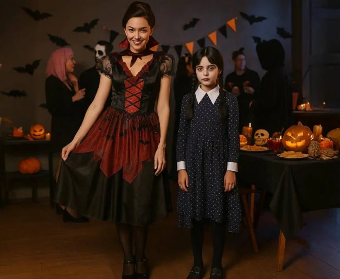 Strój Gotycka Uczennica (Wednesday Addams) dla dorosłych S–M - Costumes