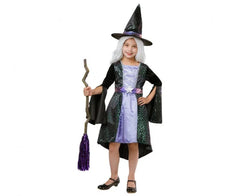 Strój nieziemska czarownica dla dzieci 110–140 cm (4–10 lat) – sukienka i kapelusz - Costumes