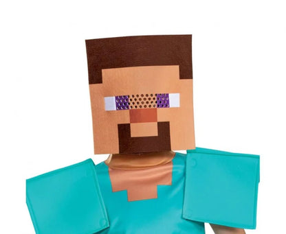 Strój Steve Minecraft dla chłopca – bluzka + maska – licencja - Costumes