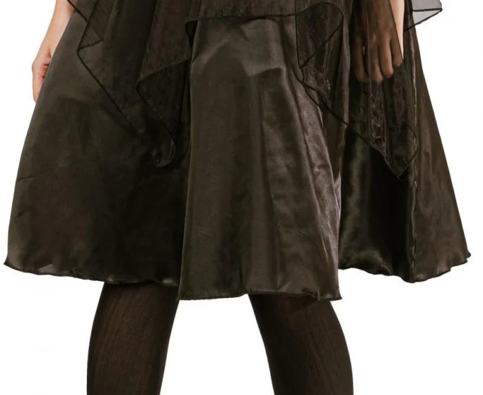 Suknia balowa Wednesday Addams dla kobiet – czarna sukienka z paskiem rozm. S - Costumes