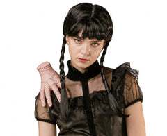 Suknia balowa Wednesday Addams dla kobiet – czarna sukienka z paskiem rozm. S - Costumes