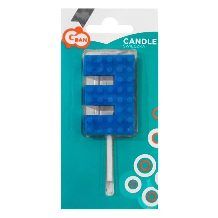 Świeczka Cyfra 3 Klocki, urodzinowa, wys. 5,5 cm