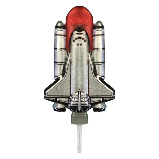 Świeczka na Tort Rakieta Kosmiczna, Metaliczna - 1 szt.