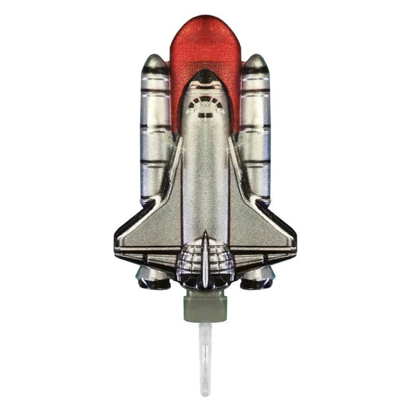 Świeczka na Tort Rakieta Kosmiczna, Metaliczna - 1 szt.