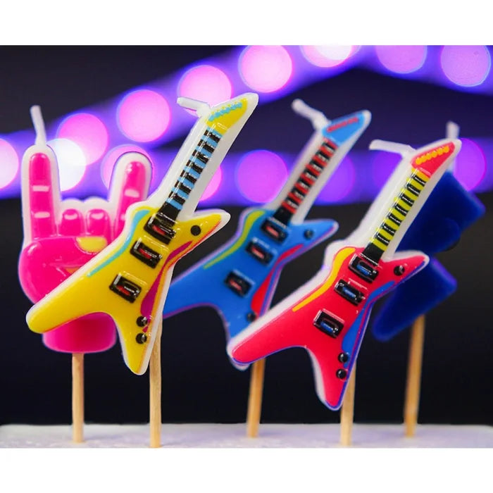 Świeczki Pikery Gitary, 5 szt.