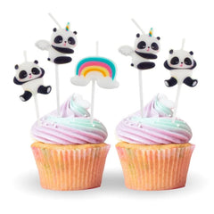 Świeczki pikery Panda, 5 szt.
