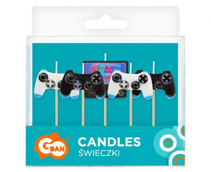 Świeczki tortowe „Game On!” – dla małego (i dużego) gracza 5 szt.