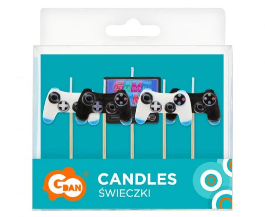 Świeczki tortowe „Game On!” – dla małego (i dużego) gracza 5 szt.