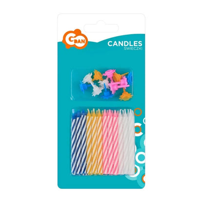 Świeczki URODZINOWE klasyczne 6,4 cm - 24 szt.