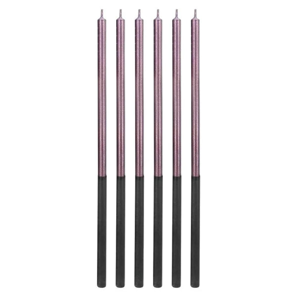 Świeczki urodzinowe Platinum, liliowe - 6 szt.