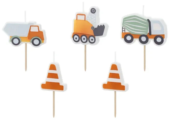 Świeczki urodzinowe Roboty Drogowe – mix 3-4,5 cm