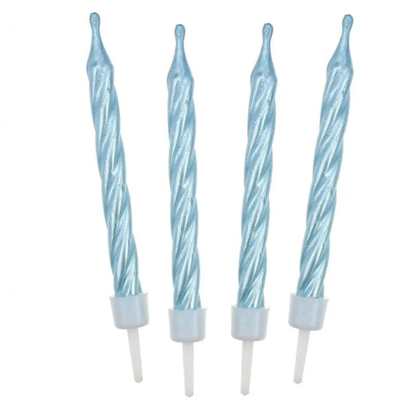 Świeczki urodzinowe spiralne 12/12, niebieskie