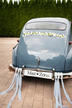 Tablica rejestracyjna „Mąż & Żona” złota – 59 × 11,5 cm - Wedding Party Supplies