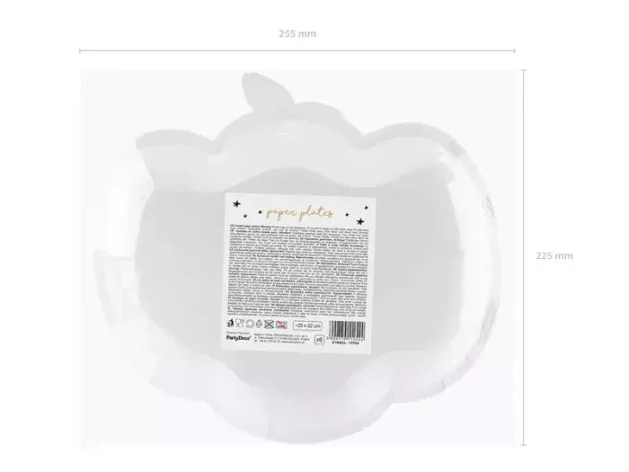 Talerzyki Dynia – Różowe – 25 × 22 cm – 6 sztuk - Disposable Plates