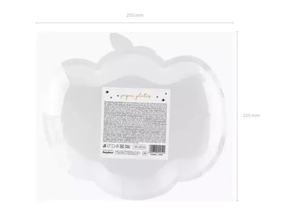 Talerzyki Dynia – Różowe – 25 × 22 cm – 6 sztuk - Disposable Plates