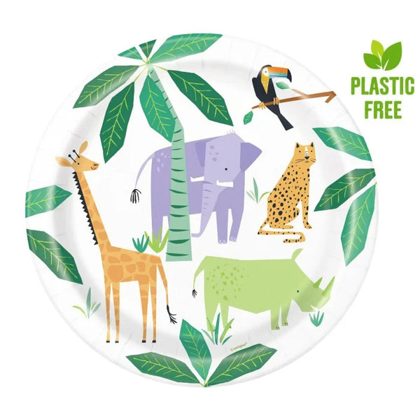Talerzyki papierowe „Animal Safari” – ekologiczna elegancja na Twoim przyjęciu!