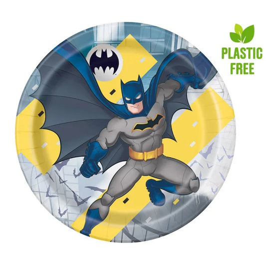 Talerzyki papierowe Batman, 23 cm, 8 szt. plastic-free