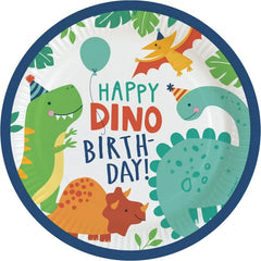 Talerzyki papierowe Dino-Mite, okrągłe 23 cm, 8 szt.