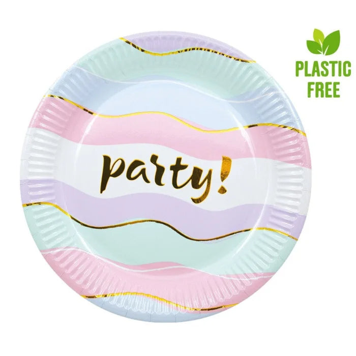 Talerzyki papierowe Elegant Party next generation 20 cm, 8 szt. plastic-free