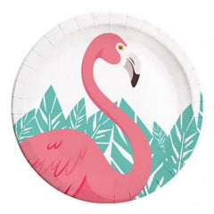 Talerzyki papierowe ’Flamingo’ – 23 cm 8 szt.