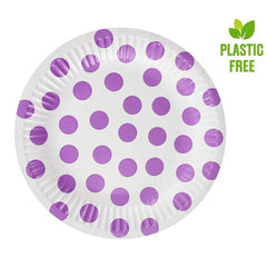 Talerzyki Papierowe Groszki Lawendowe, 18 cm, 6 szt.