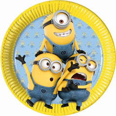 Talerzyki papierowe MINIONKI, 23cm, 8szt.