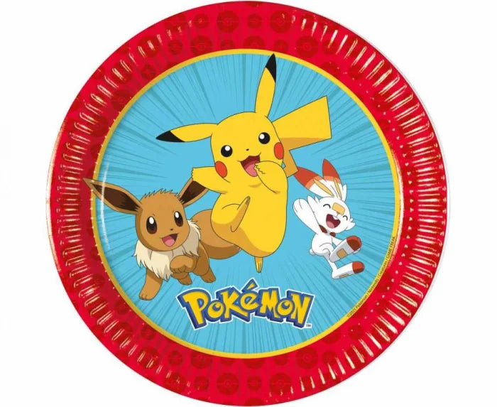 Talerzyki papierowe Pokemon – 20 cm – 8 szt. - Disposable Plates