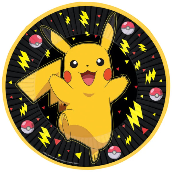 Talerzyki papierowe Pokémon – Amscan 23 cm