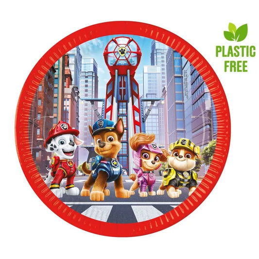 Talerzyki papierowe Psi Patrol: The Movie Nickelodeon next generation, 23cm, 8 szt. plastic-free