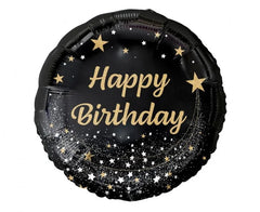Urodzinowy balon foliowy Happy Birthday 45 cm – elegancka dekoracja na przyjęcie
